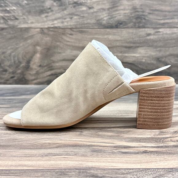 NIB Gentle Souls by Kenneth Cole 9M Chas Comfort Open Toe Heeled Sandals Suede - Picture 7 of 12